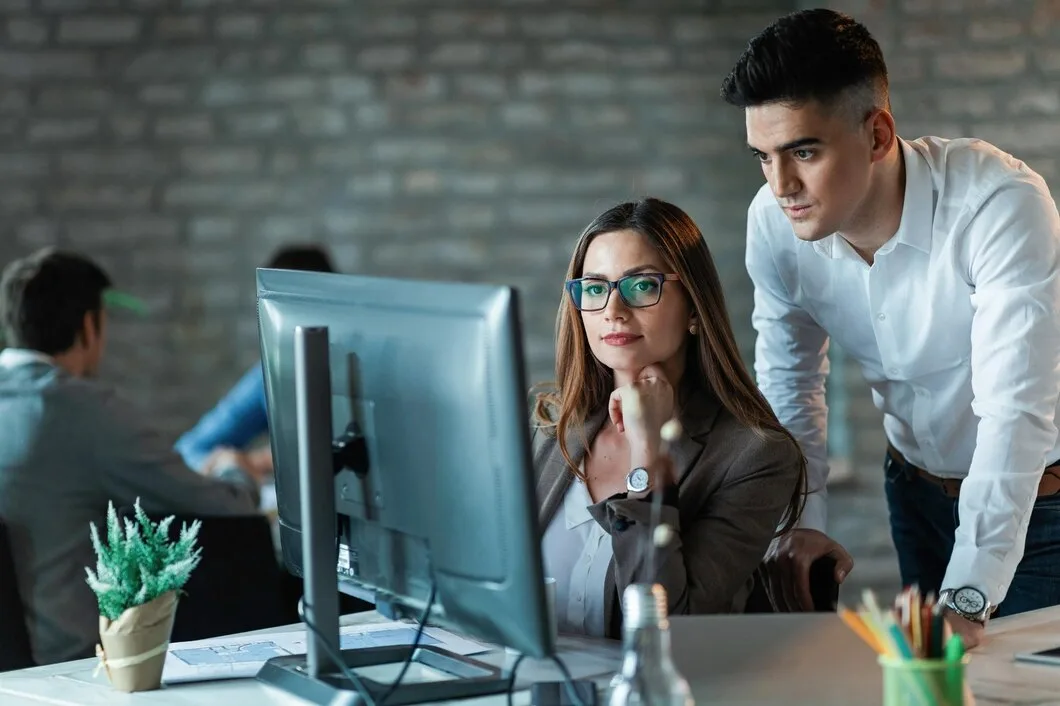 IT consulting session with business clients
